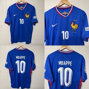 Nike Dri Fit 2024 France National Team Home Mbappe #10 Jersey Blue Men XL NWT